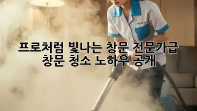 프로처럼 빛나는 창문: 전문가급 창문 청소 노하우 공개 ✨